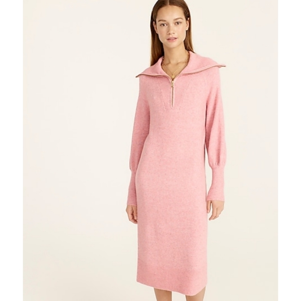2. J.Crew Half-zip sweater-dress in supersoft yarn
